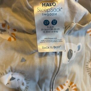 Halo SleepSack Swaddle - Gray with Lion and Koala Print